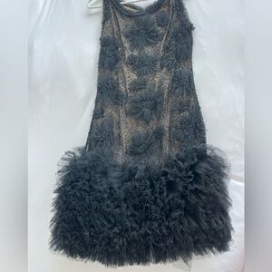 Naeem Khan beaded dress with tulle baloon bottom